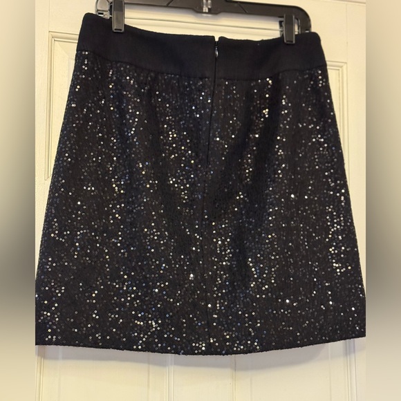 LOFT Midnight Sequin A-Line Skirt - Picture 2 of 8